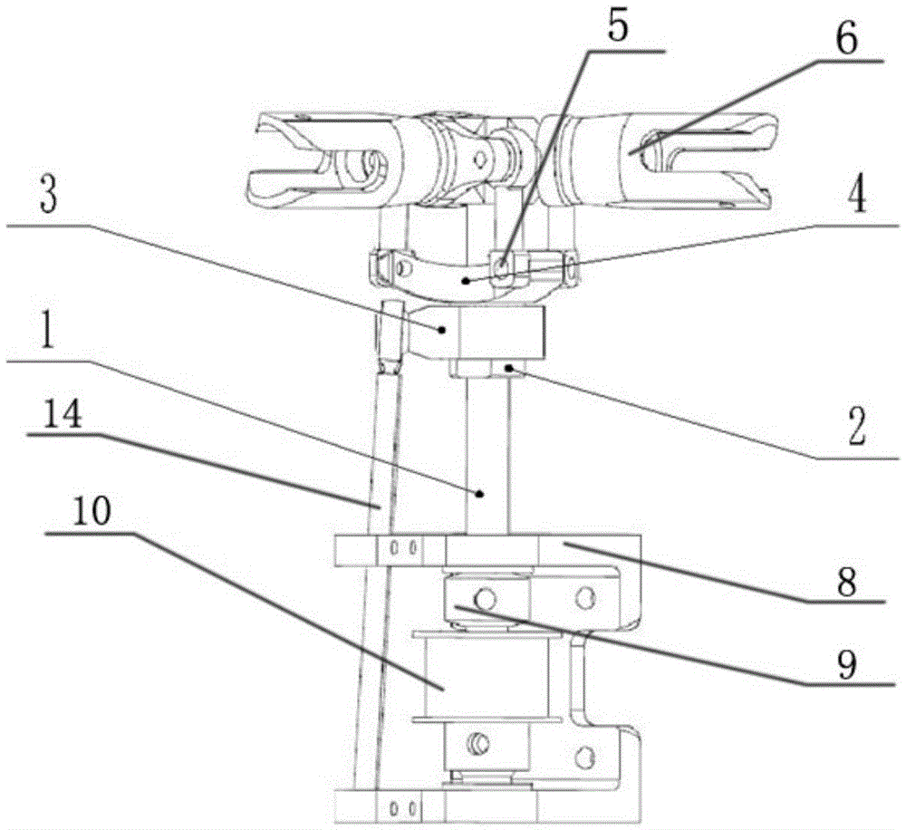 Three-rotor-wing tail rotor hub of unmanned helicopter