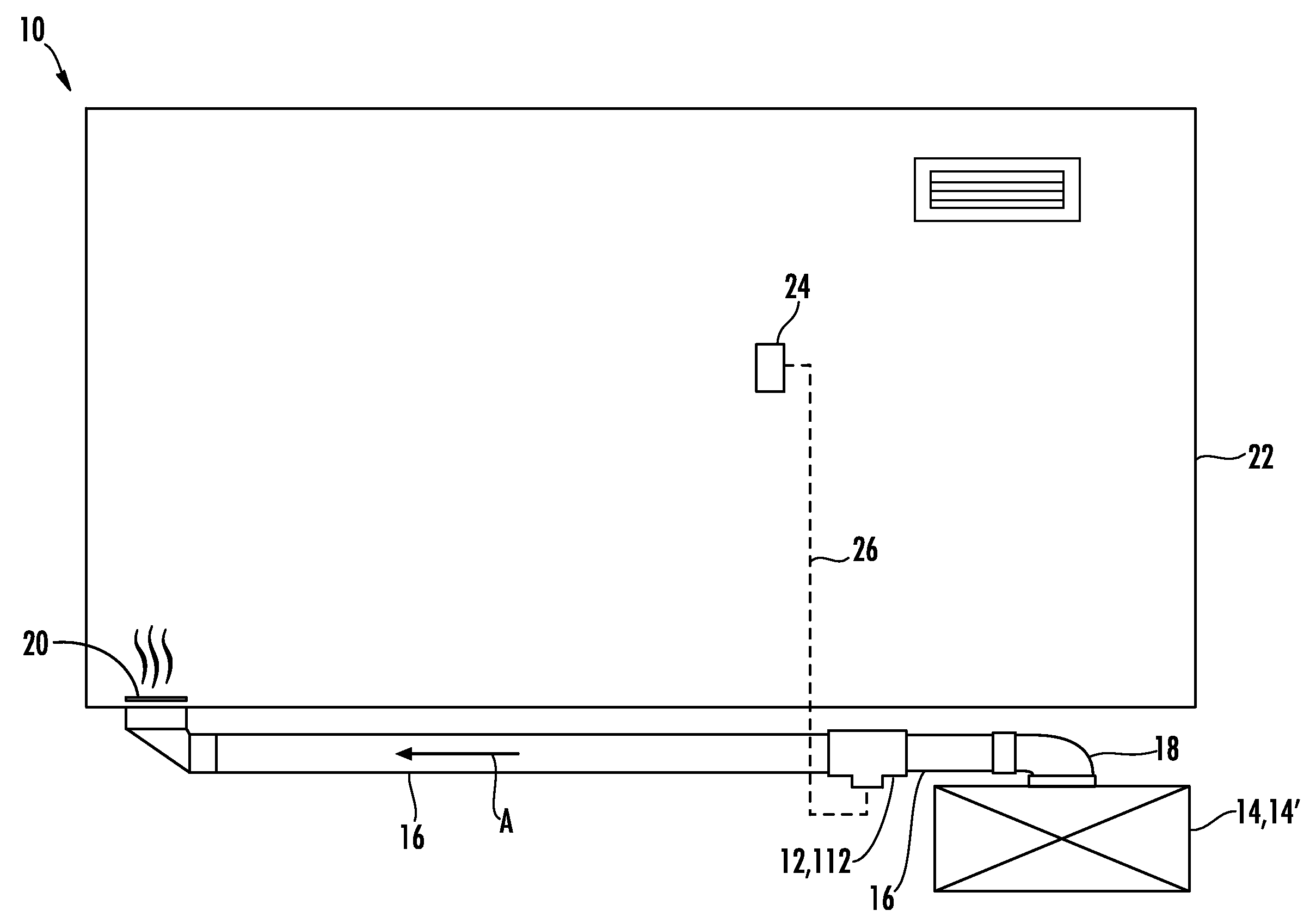 In-line duct supplemental heating and cooling device and method