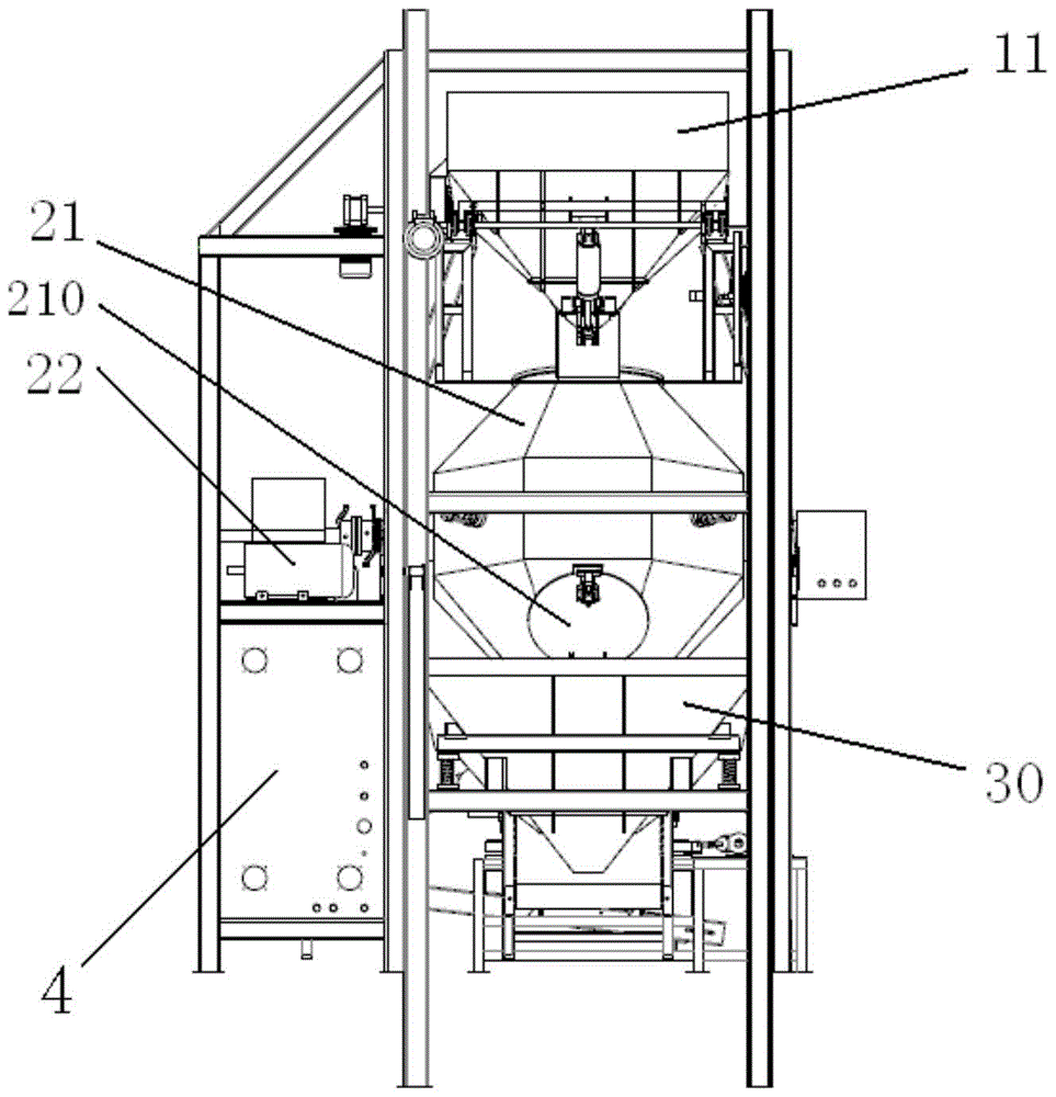 A powder automatic mixing device