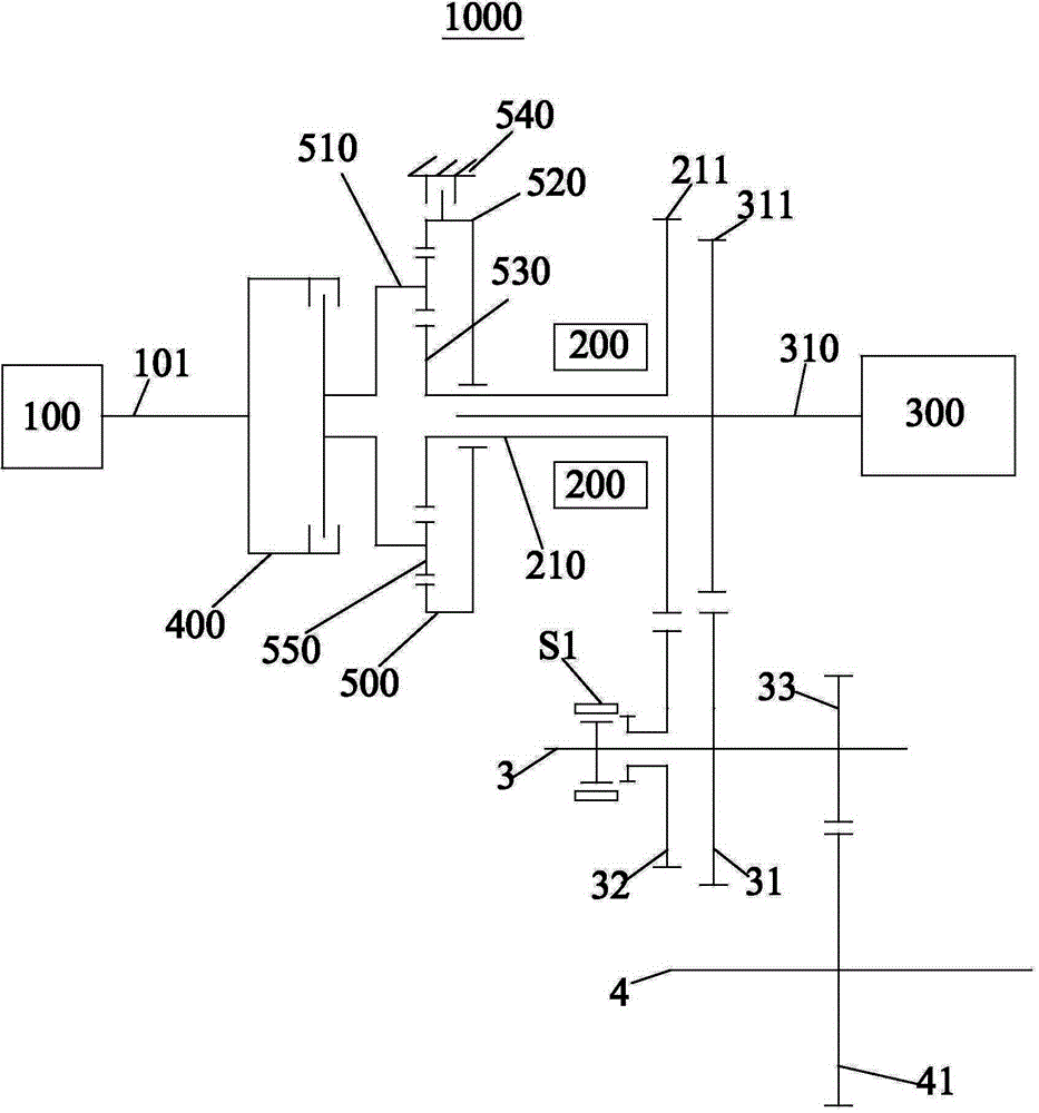 Power transmission system and vehicle with power transmission system