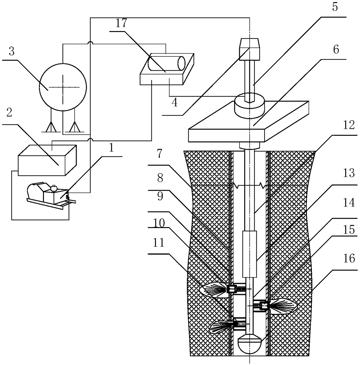 Downhole particle jet perforating device