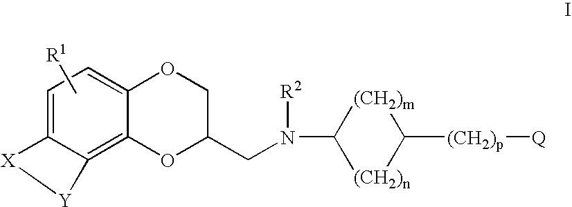 Antidepressant cycloalkylamine derivatives of heterocycle-fused benzodioxans