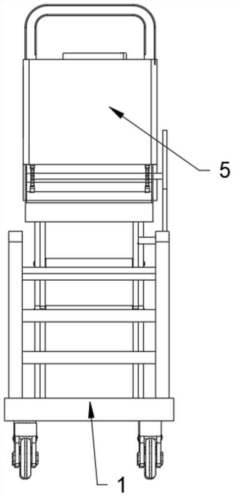 Height-adjustable scaffold for house construction