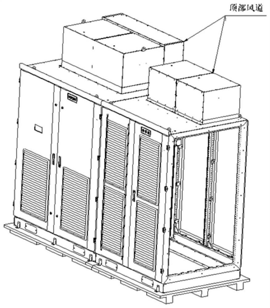 Built-in heat dissipation fan structure for cascade type power electronic device