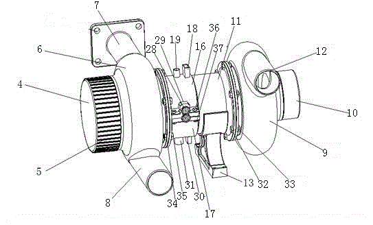 Working-station-variable turbocharger