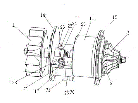 Working-station-variable turbocharger