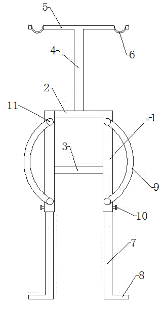 Suspender-type movable infusion support