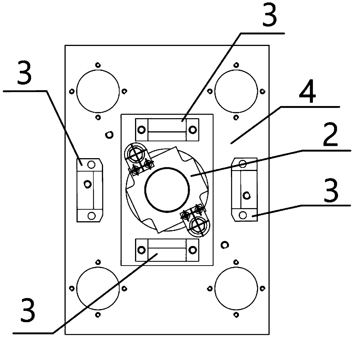 Check block layout system of powder forming machine and powder forming machine