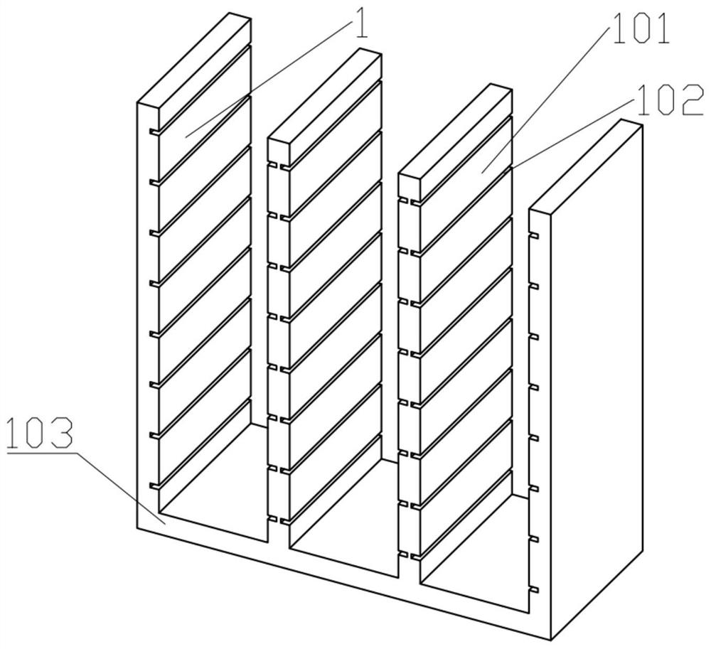 Double-sided express cabinet installation structure and installation method