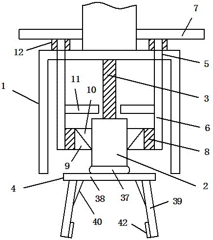 Take-off and landing device of rotor wing unmanned plane and take-off and landing method thereof