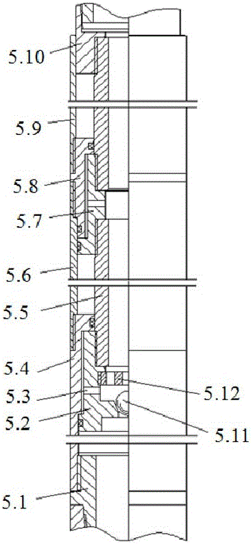 Horizontal well jarring jam releasing device and construction method thereof