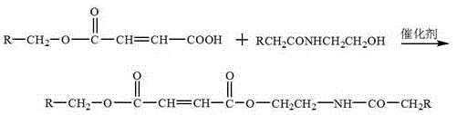 Asymmetric succinate type gemini surfactant and preparation method thereof