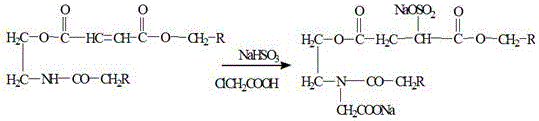 Asymmetric succinate type gemini surfactant and preparation method thereof