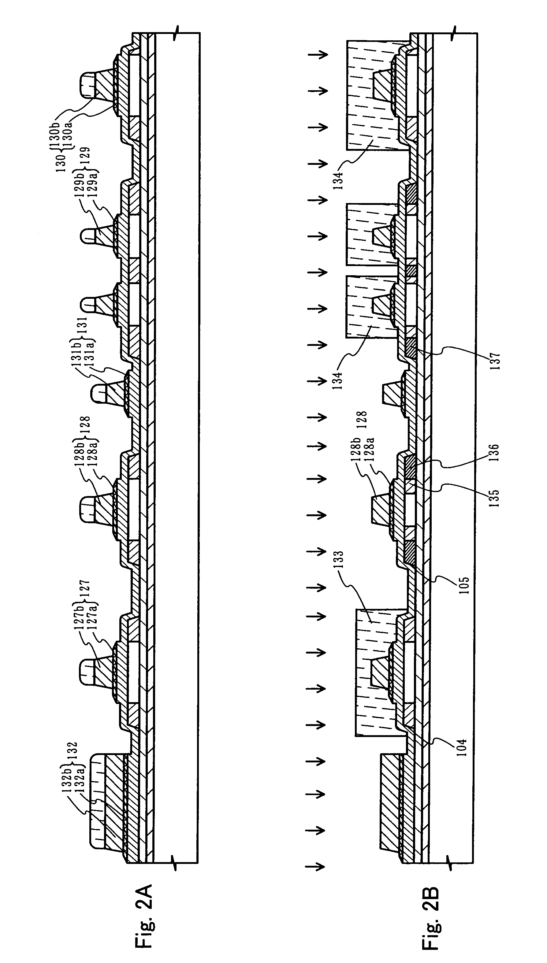 Display device having driver TFTs and pixel TFTs formed on the same substrate