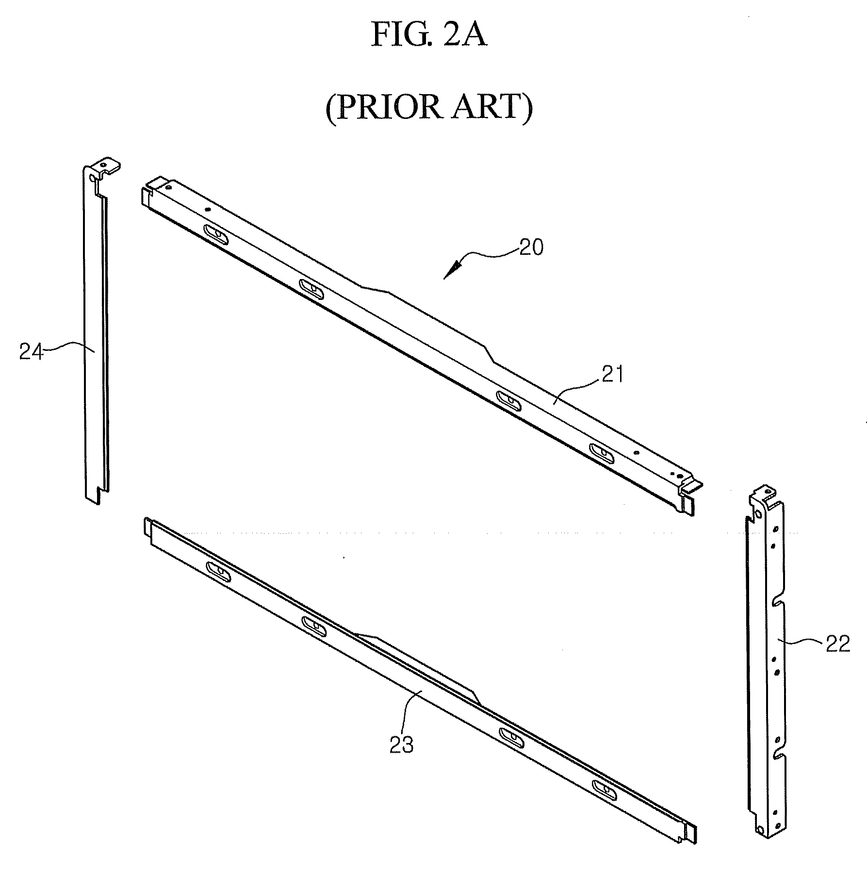 Separation type chassis and flat panel display having the same