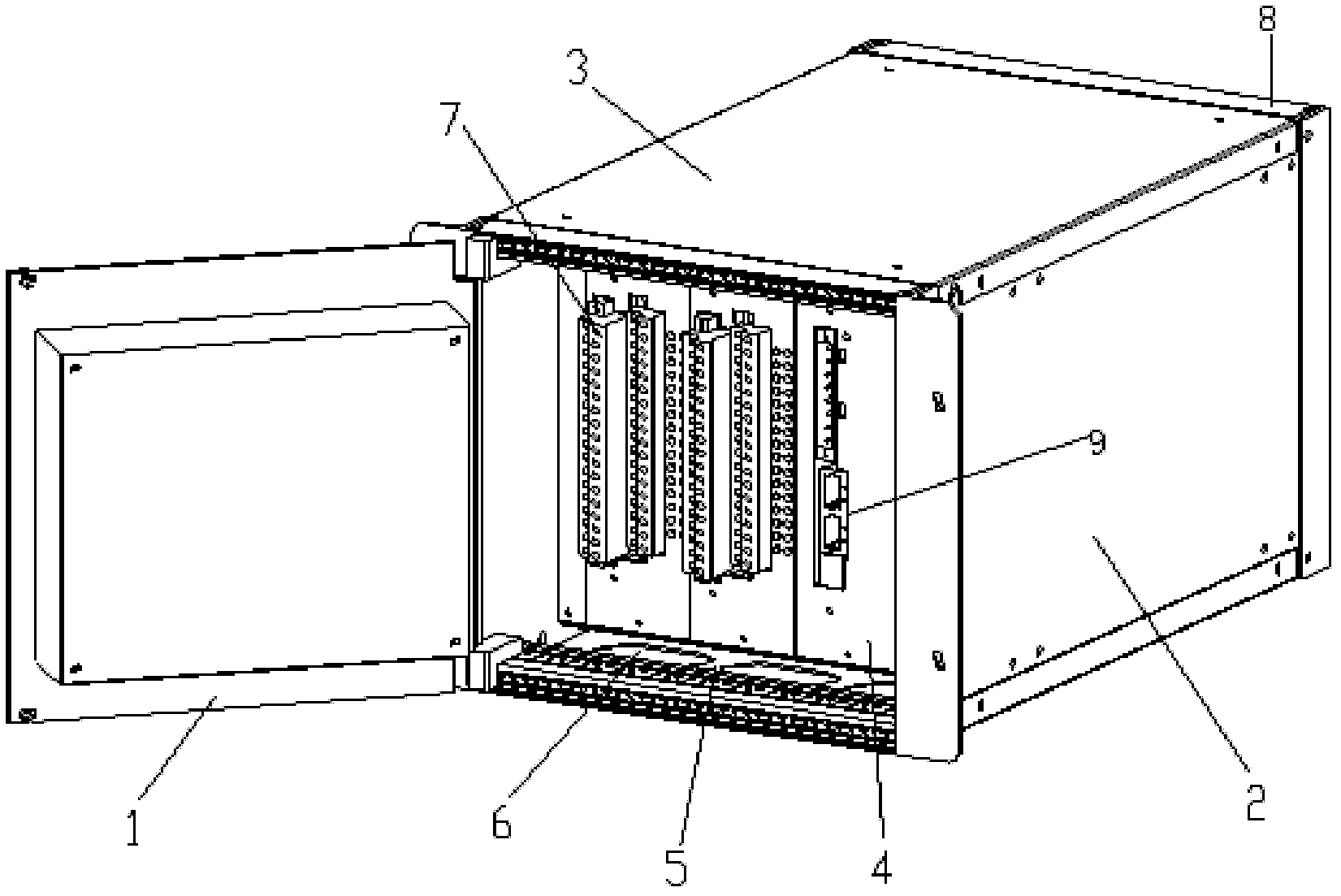 Automatic measuring and controlling device for network power distribution