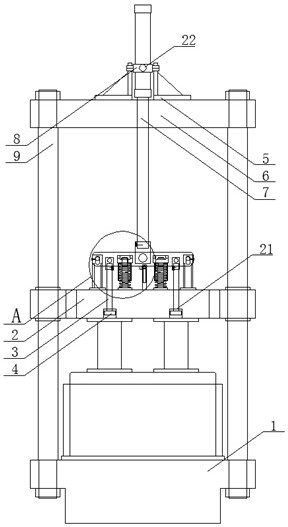 Quasi-constant-pressure pressurizing system of vibration forming machine