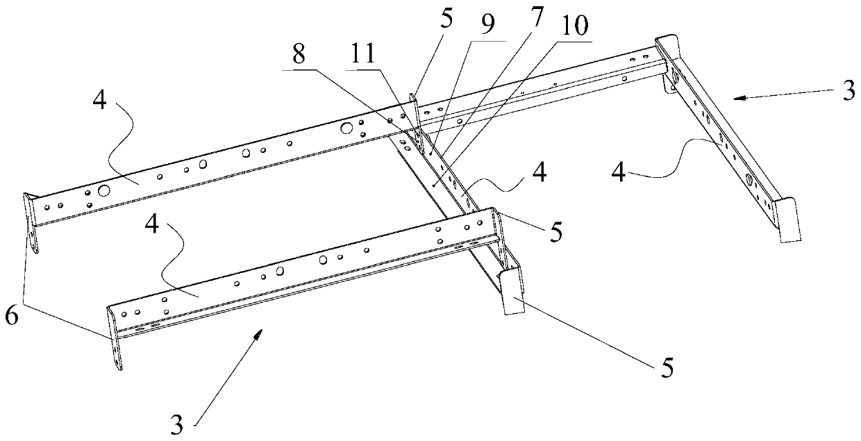 Supporting structure of conveying module and conveying module