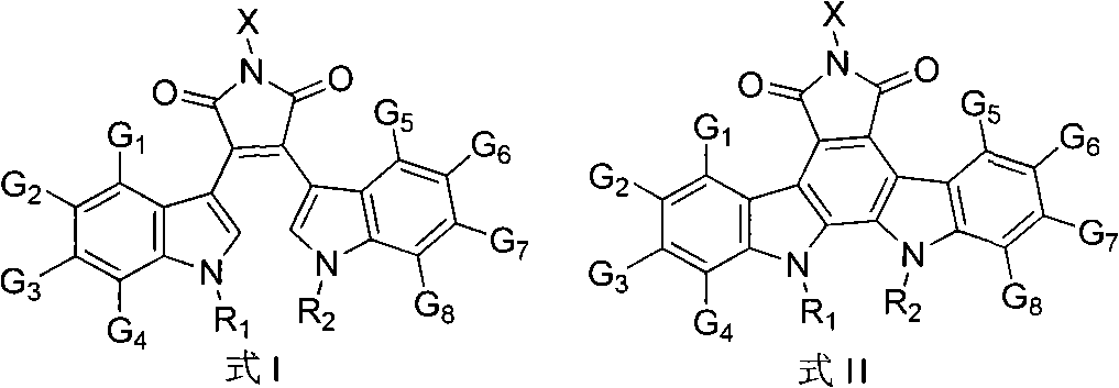 Indole carbazole and bisindole maleimide alkaloid, preparation method and application thereof