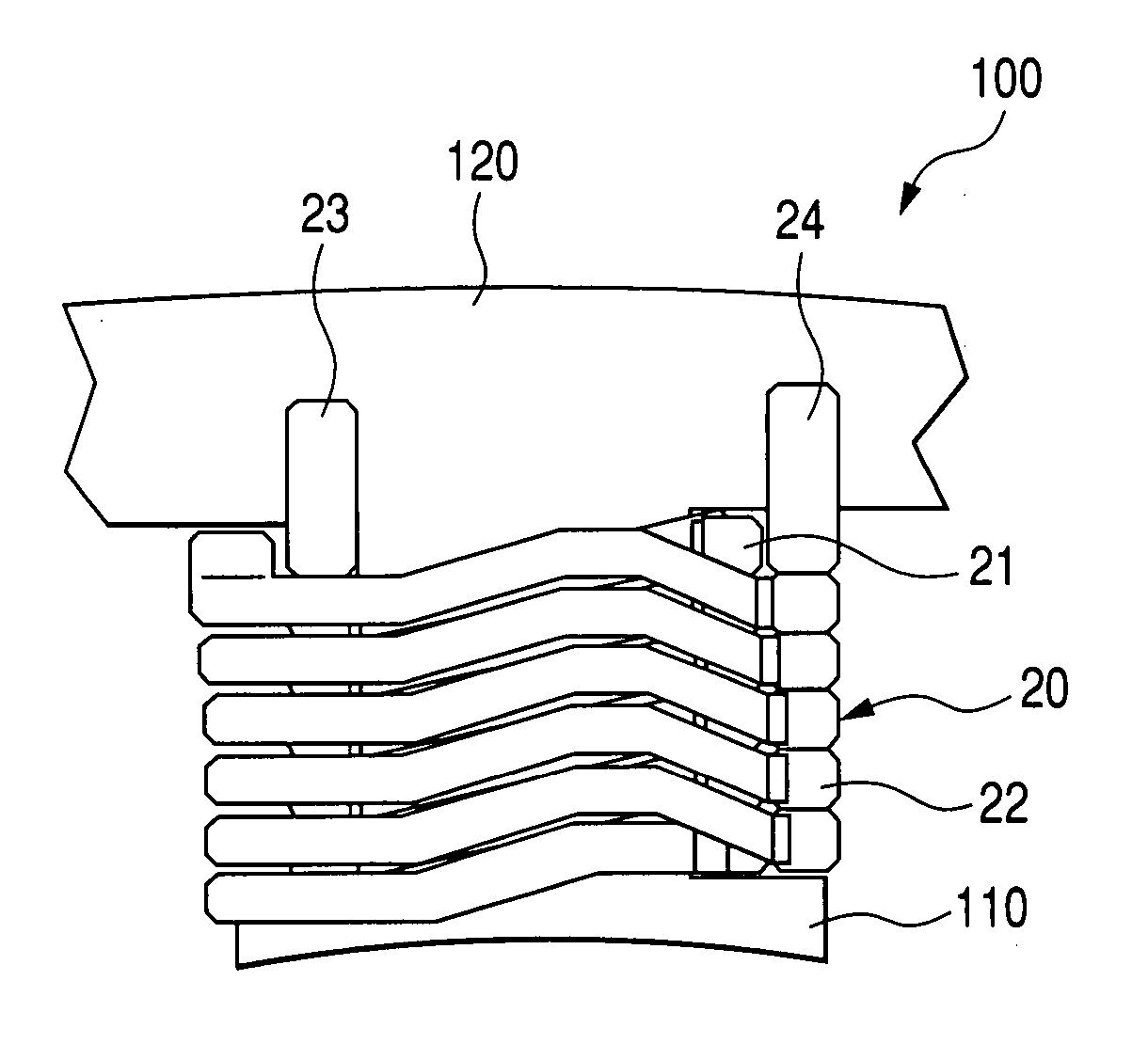 Concentrated winding stator coil for an electric rotary machine