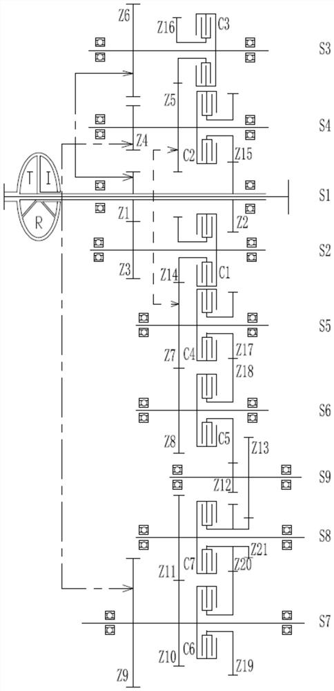 Modular design gearbox and gear realization method