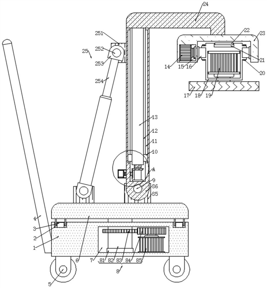 Lifting trimming device for forestry