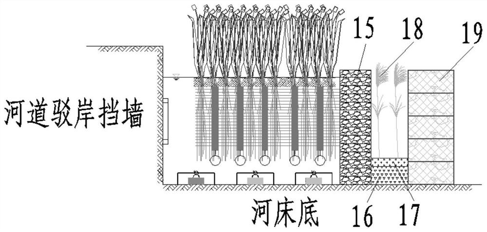 Tail-end purification device for overflow pollution of urban inundation drain outlet