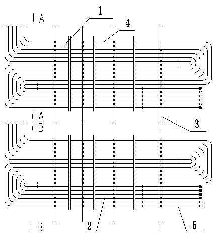 Device for fixing heating surface in supercritical tower type boiler
