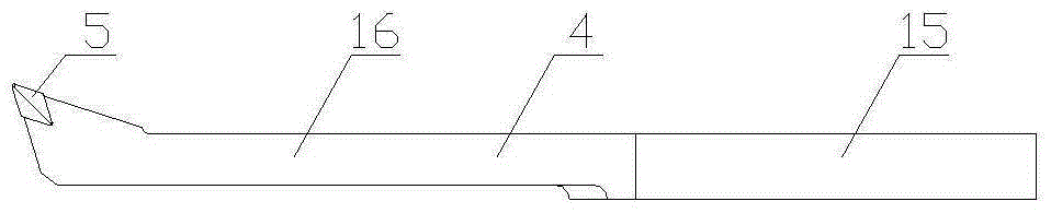 Combined processing tool and processing method for deep cavity profile between drum webs