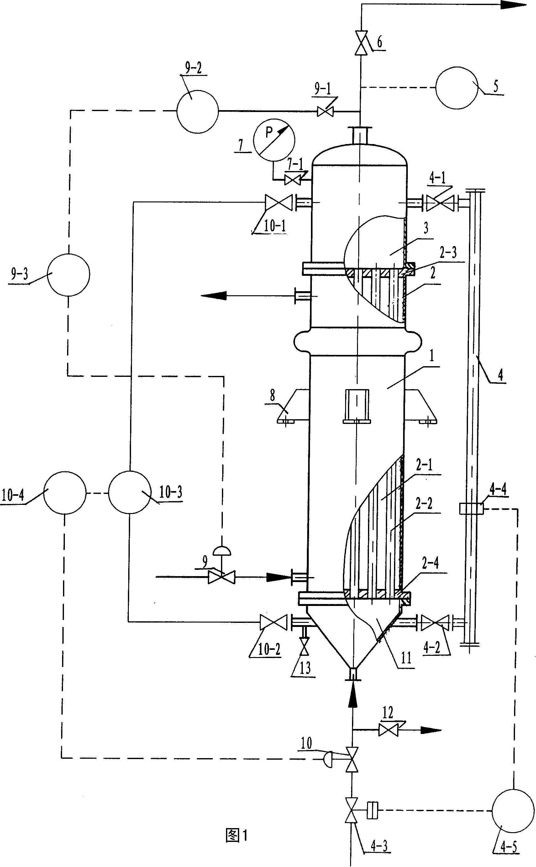 Liquid chlorine gasification device and gasification method