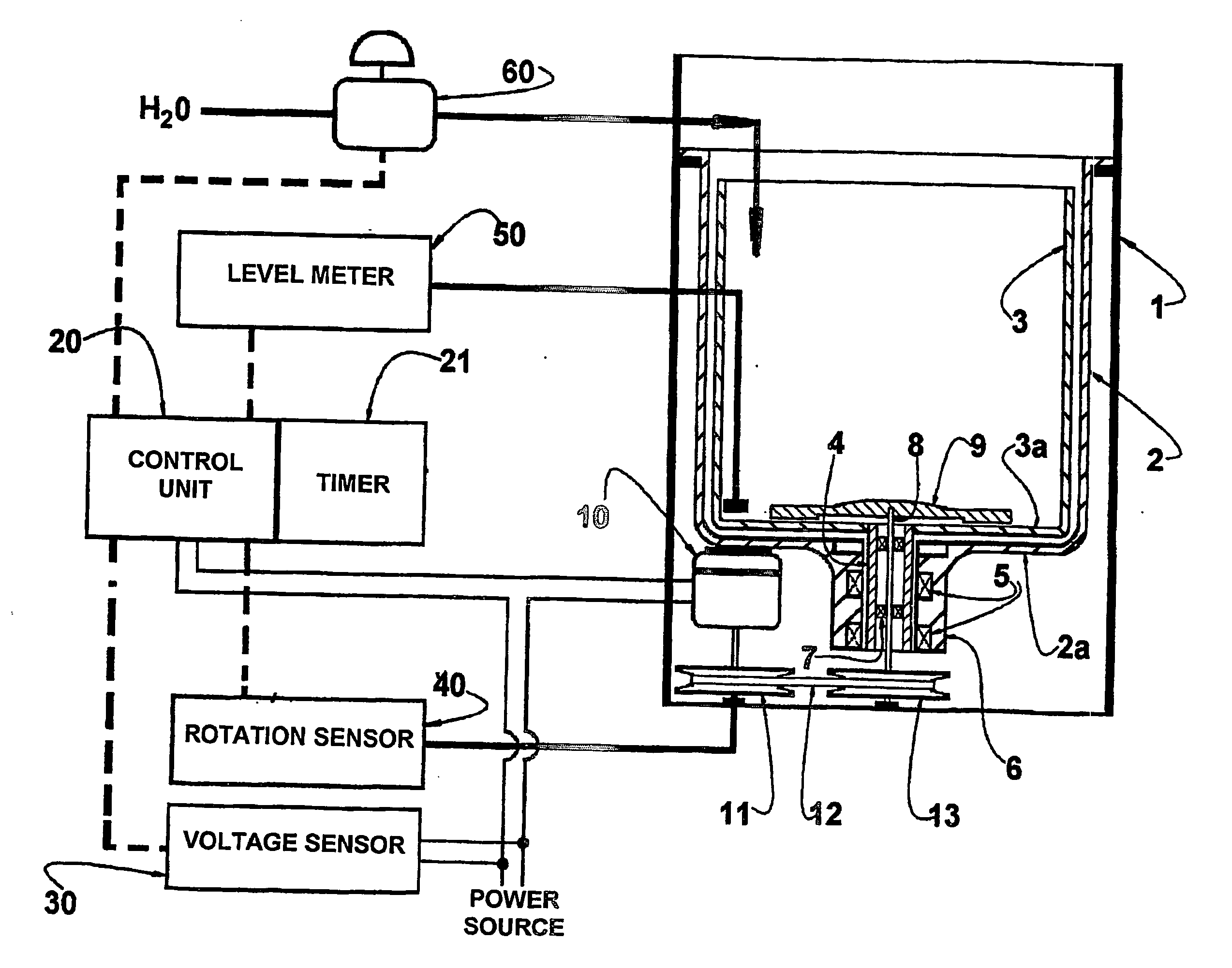 System and process for detecting a load of clothes in an automatic laundry machine