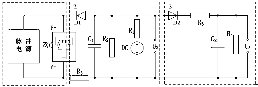 Pulse condition recognition circuit based on resistance variation characteristics