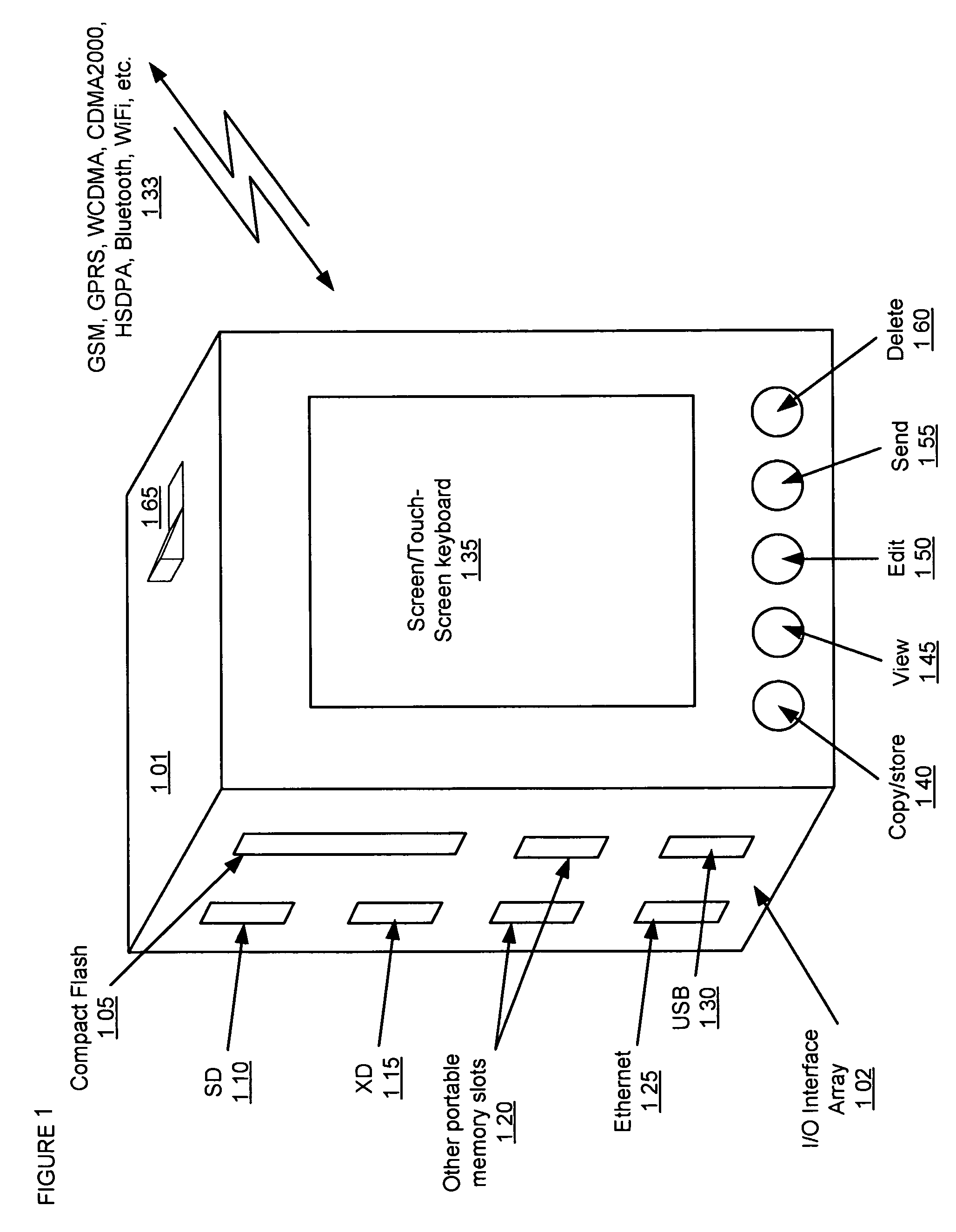 User interface for a portable, image-processing transmitter