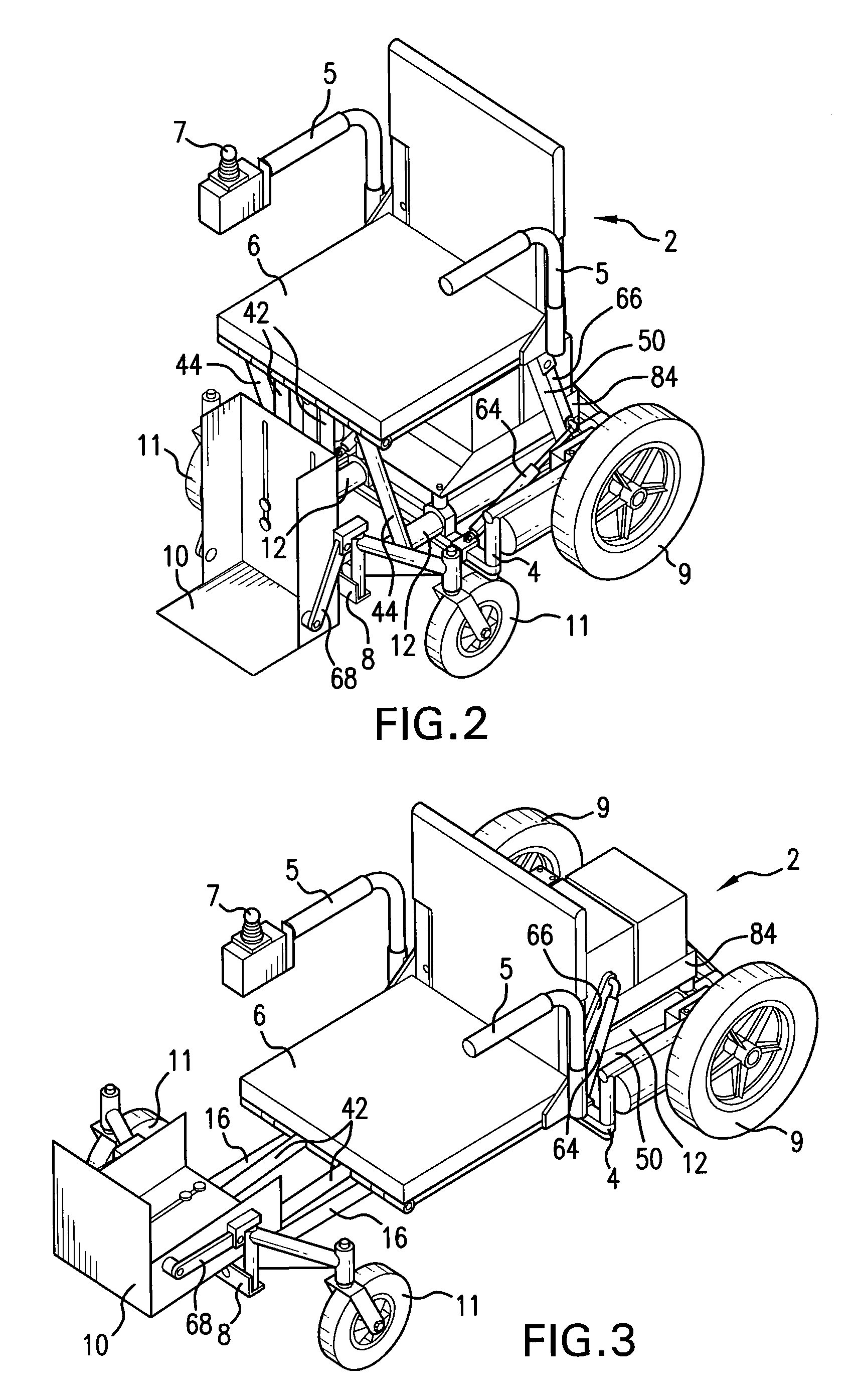 Stabilized mobile unit or wheelchair