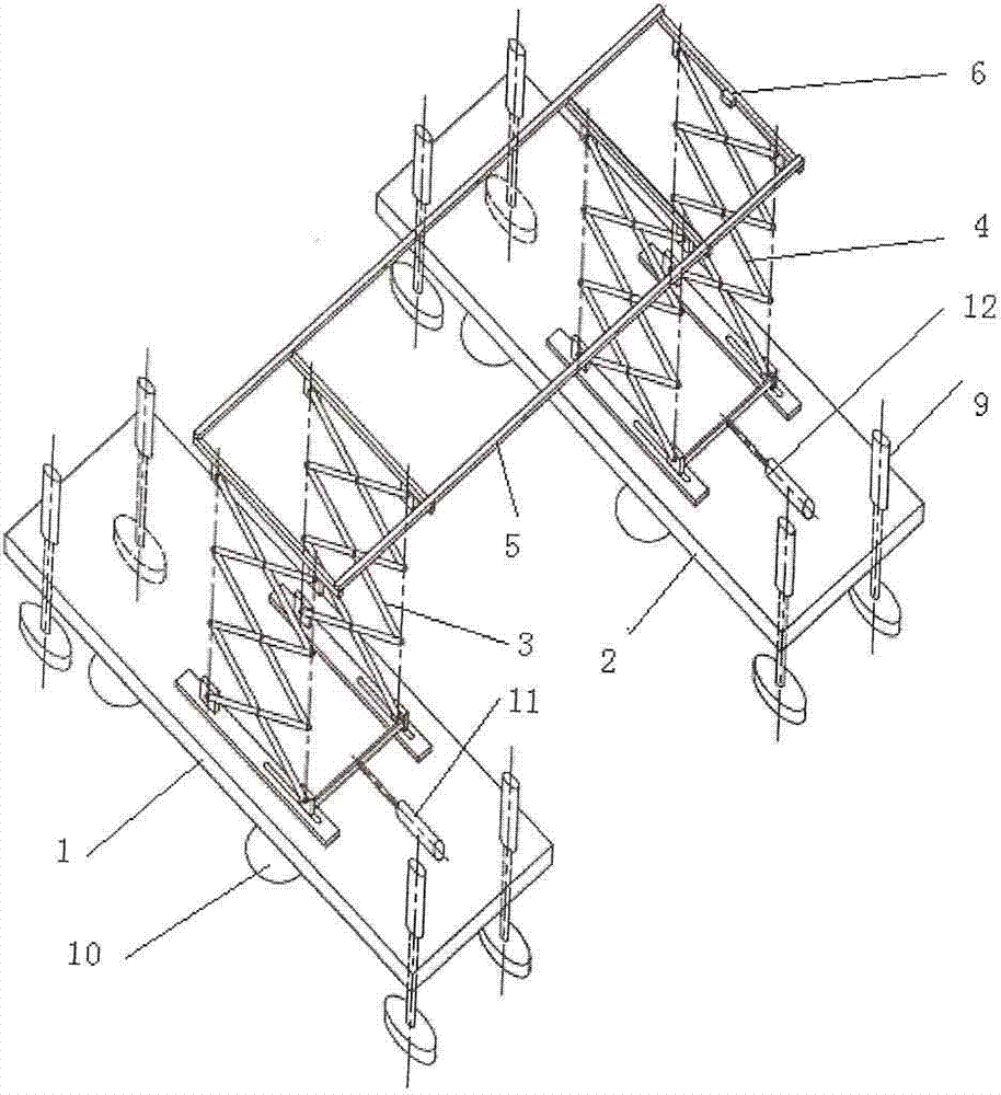 Modularized combined-type lifting device for transformer bell cover