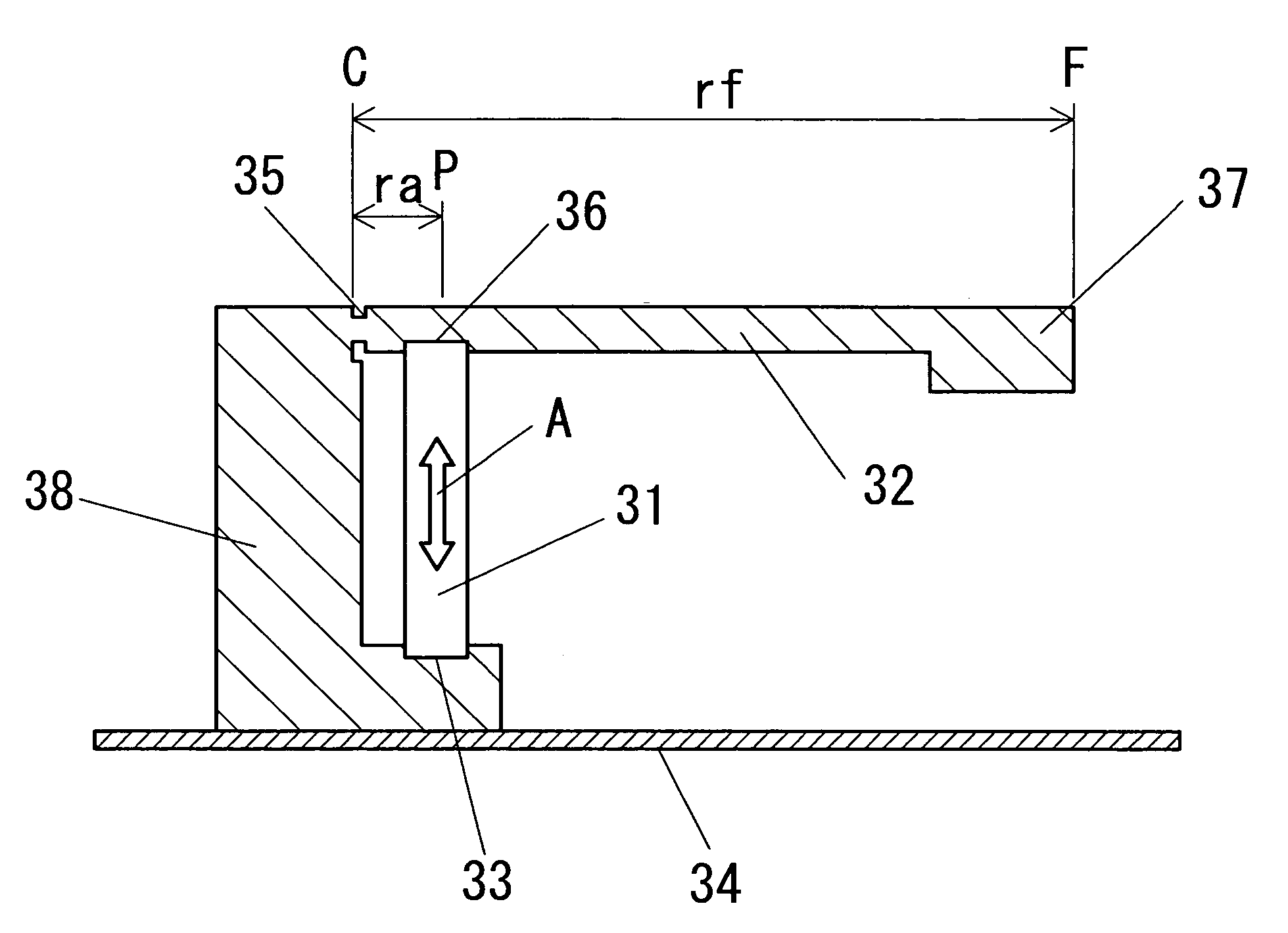 Piezoelectric device for generating acoustic signal