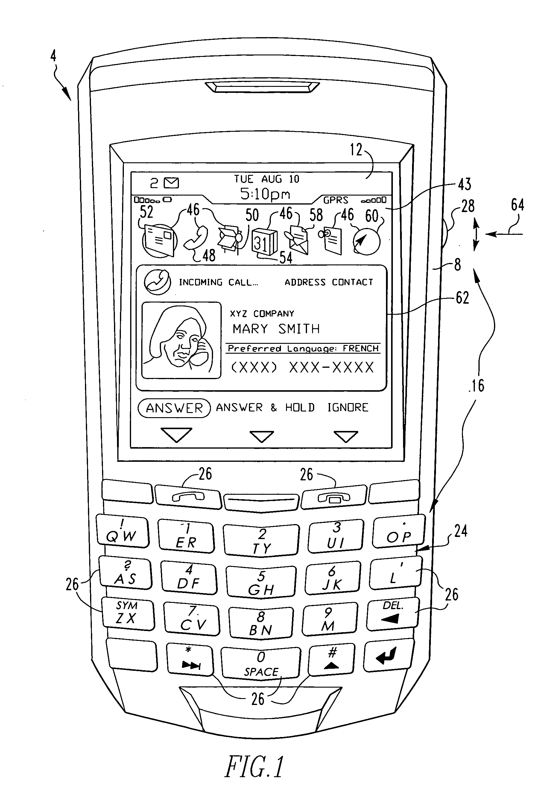 Handheld electronic device including automatic selection of input language, and associated method