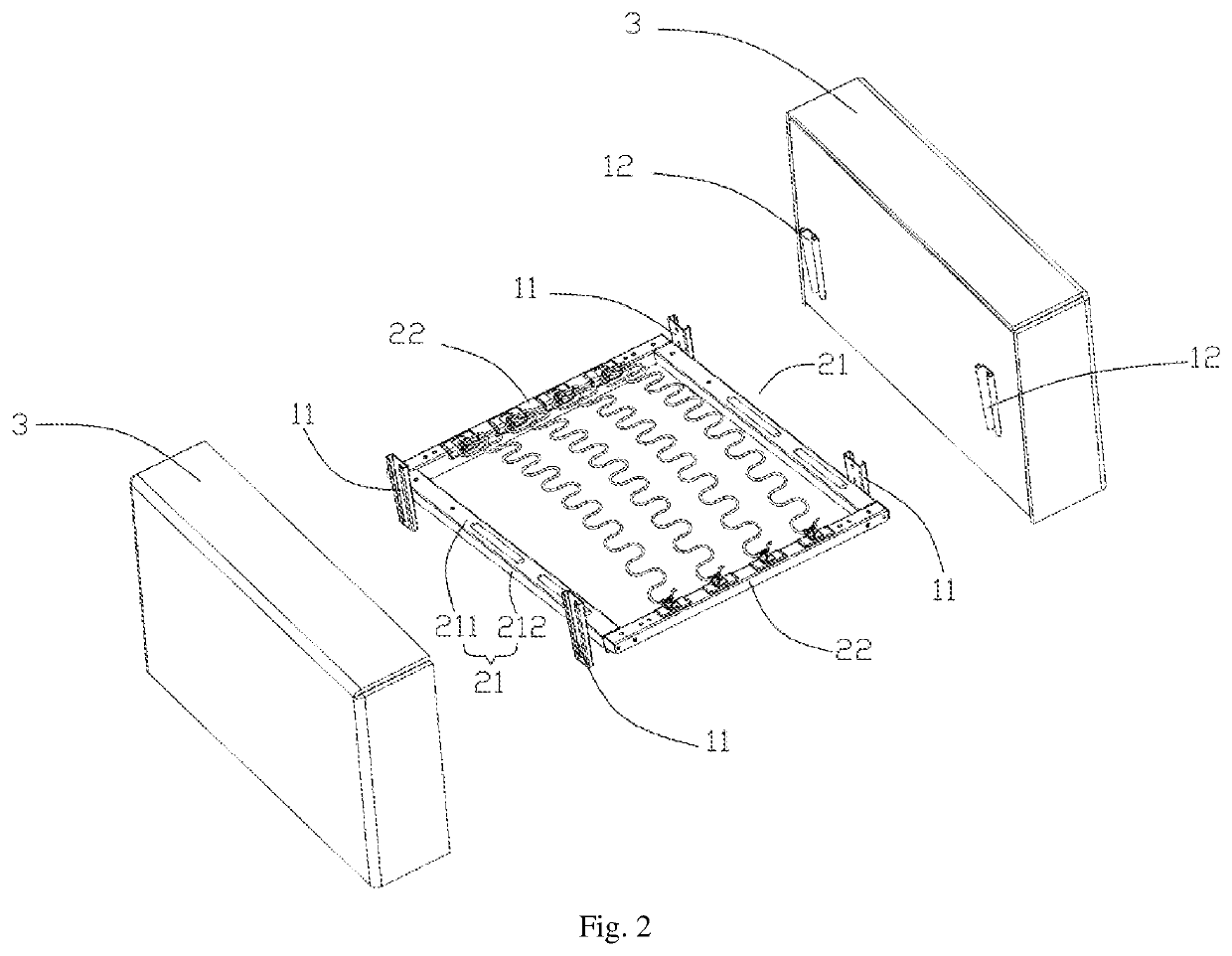 Sofa armrest connection structure and sofa assembly