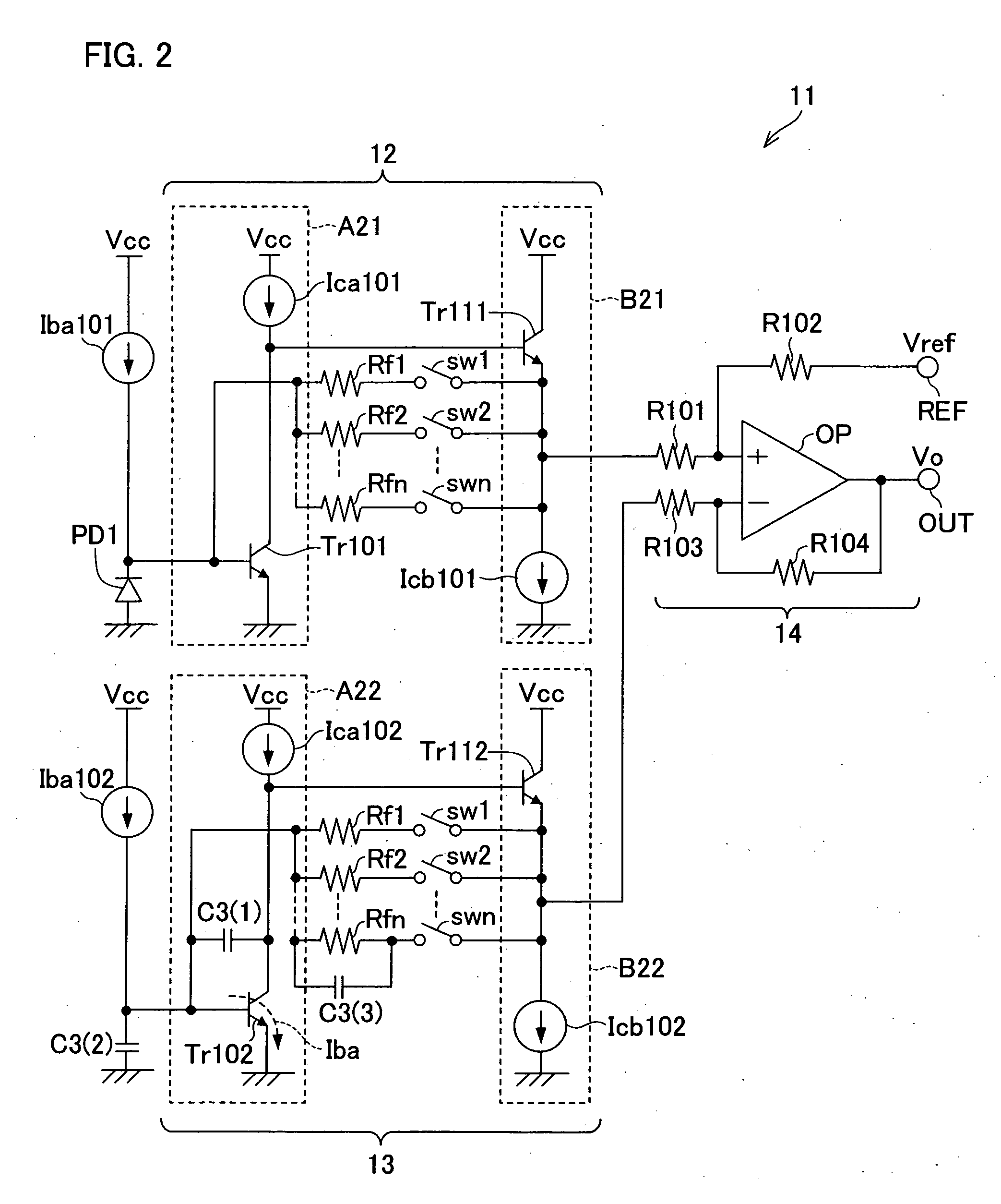 Light receiving amplifier circuit and optical pickup device having the same
