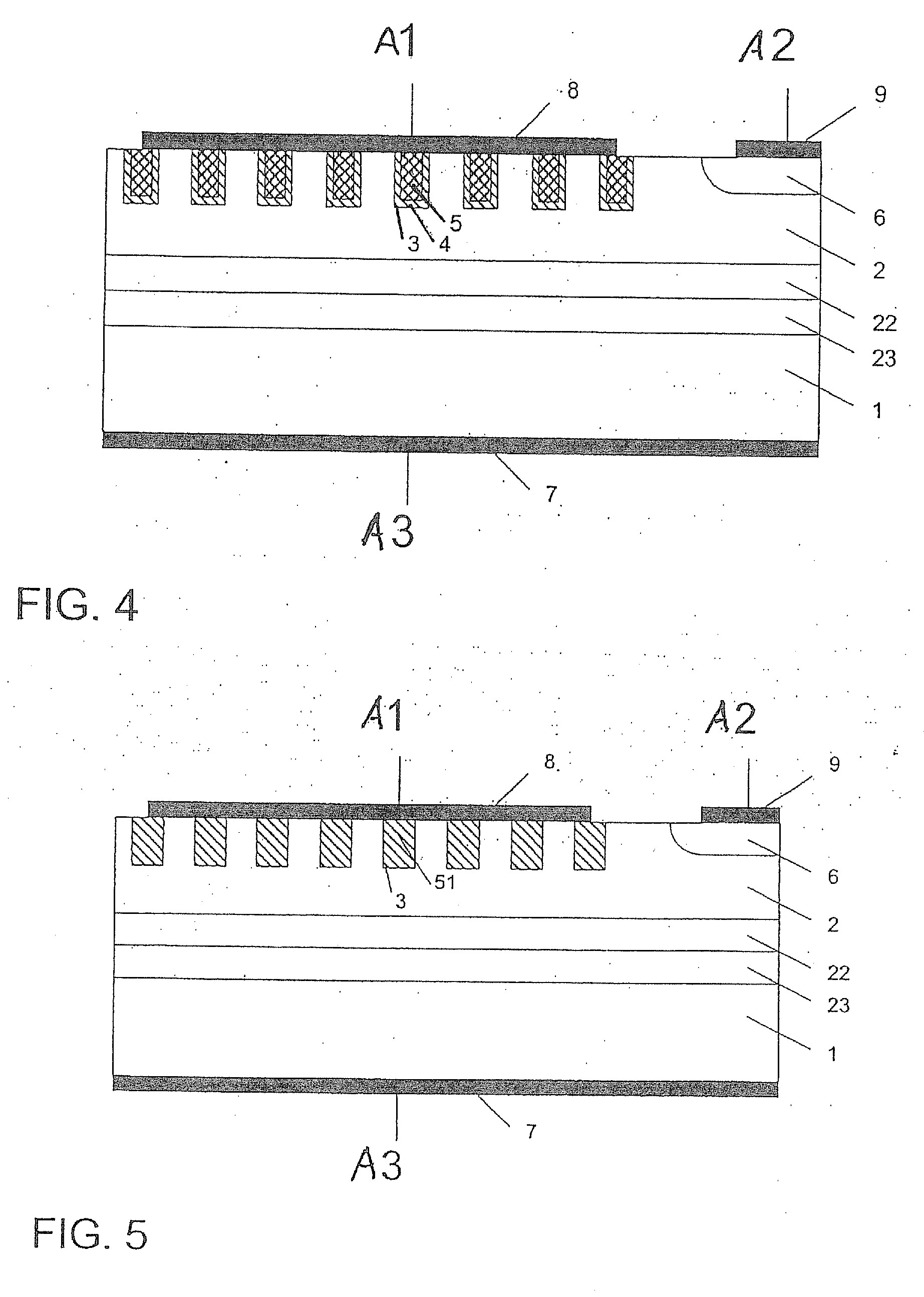 Protective element for electronic circuits