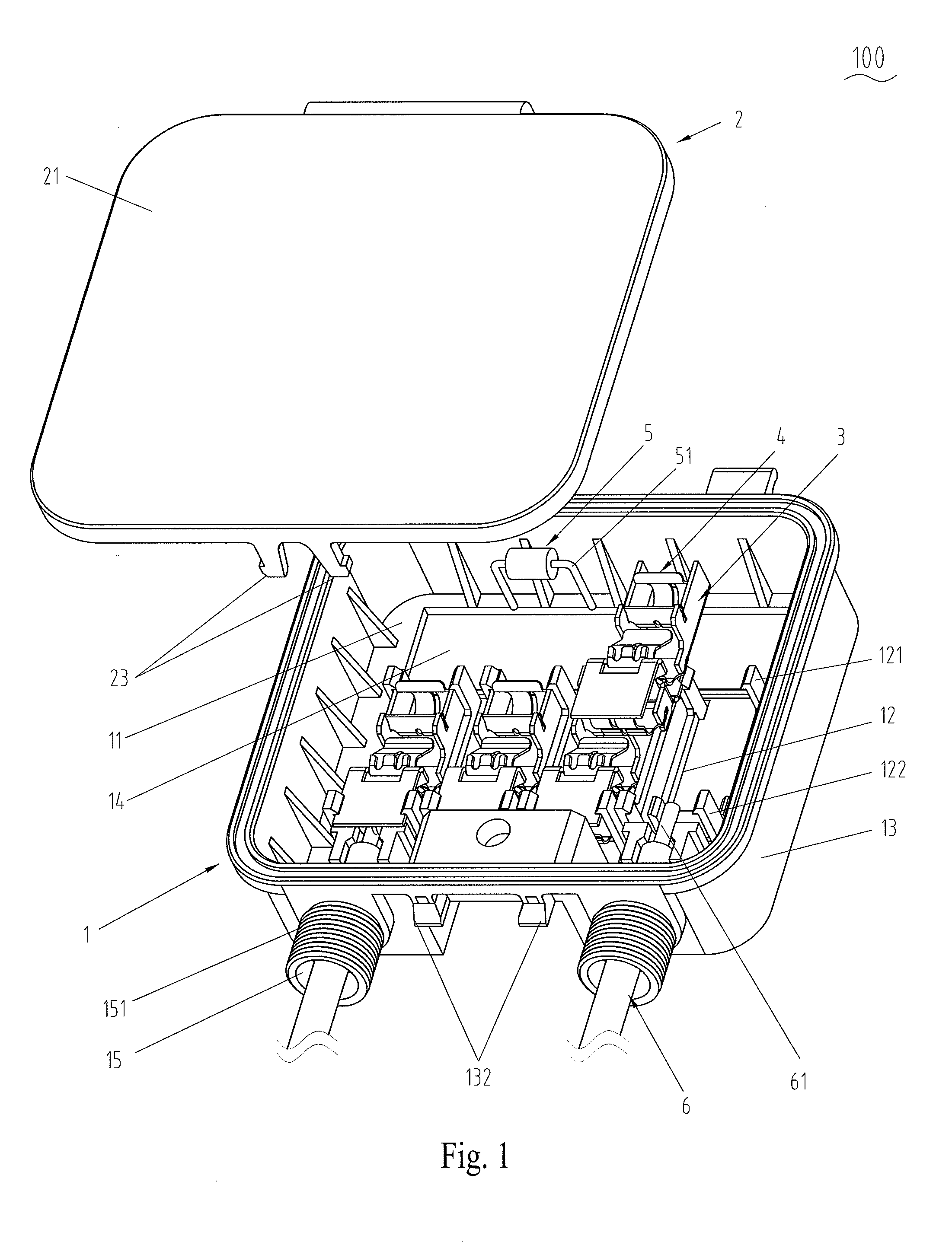 Connecting box for a solar panel