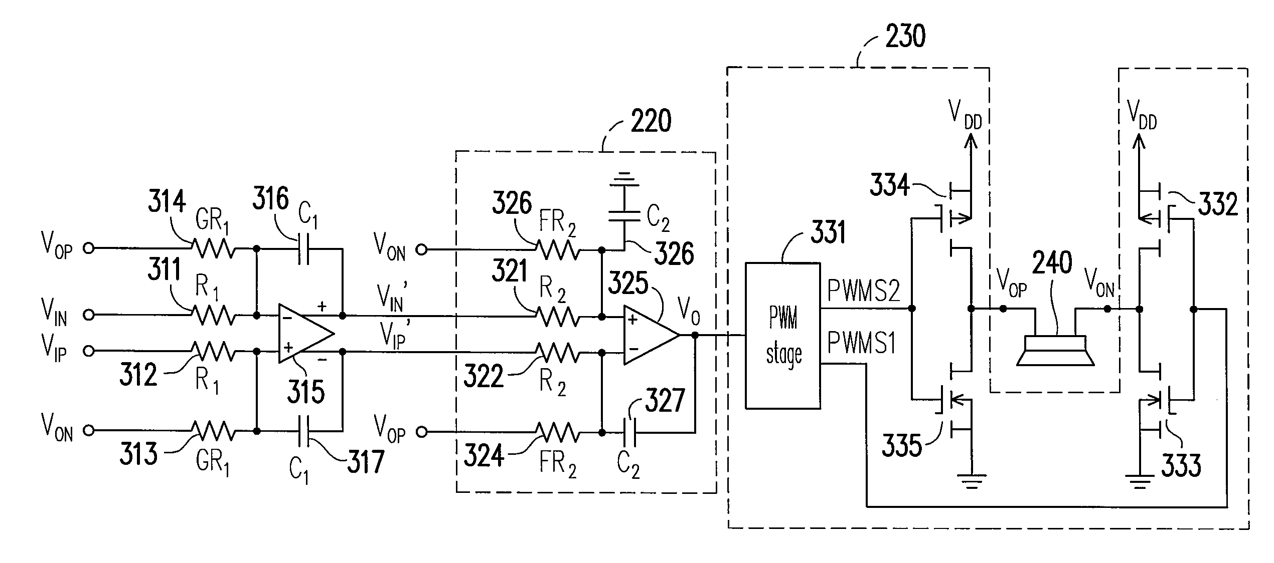 Power amplifier with noise shaping function
