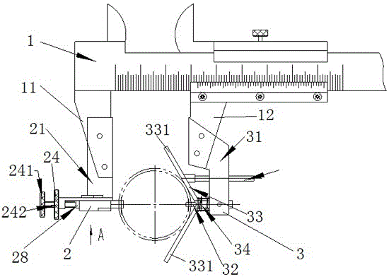 External thread pitch diameter measuring device