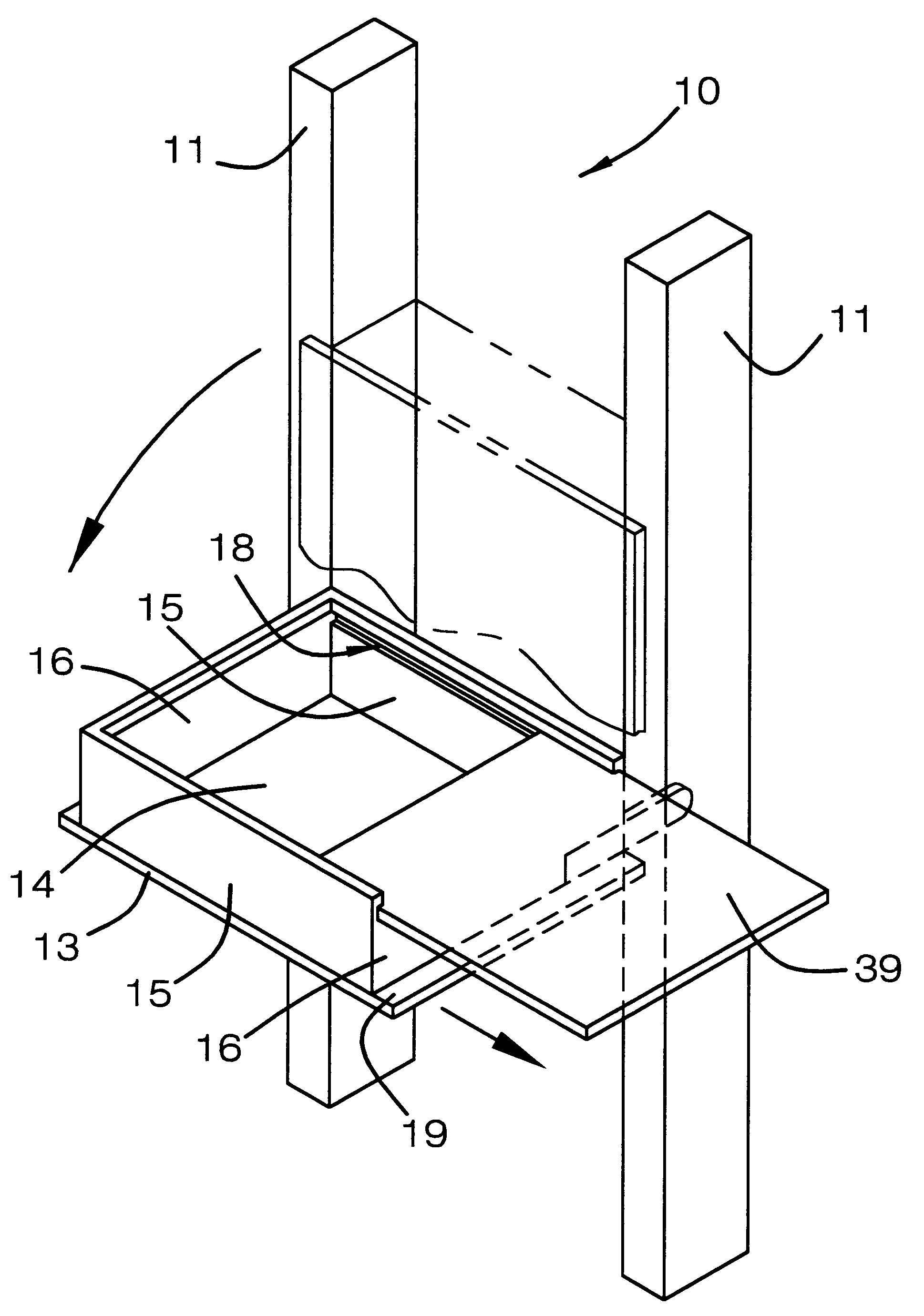 Stud-supported storage assembly