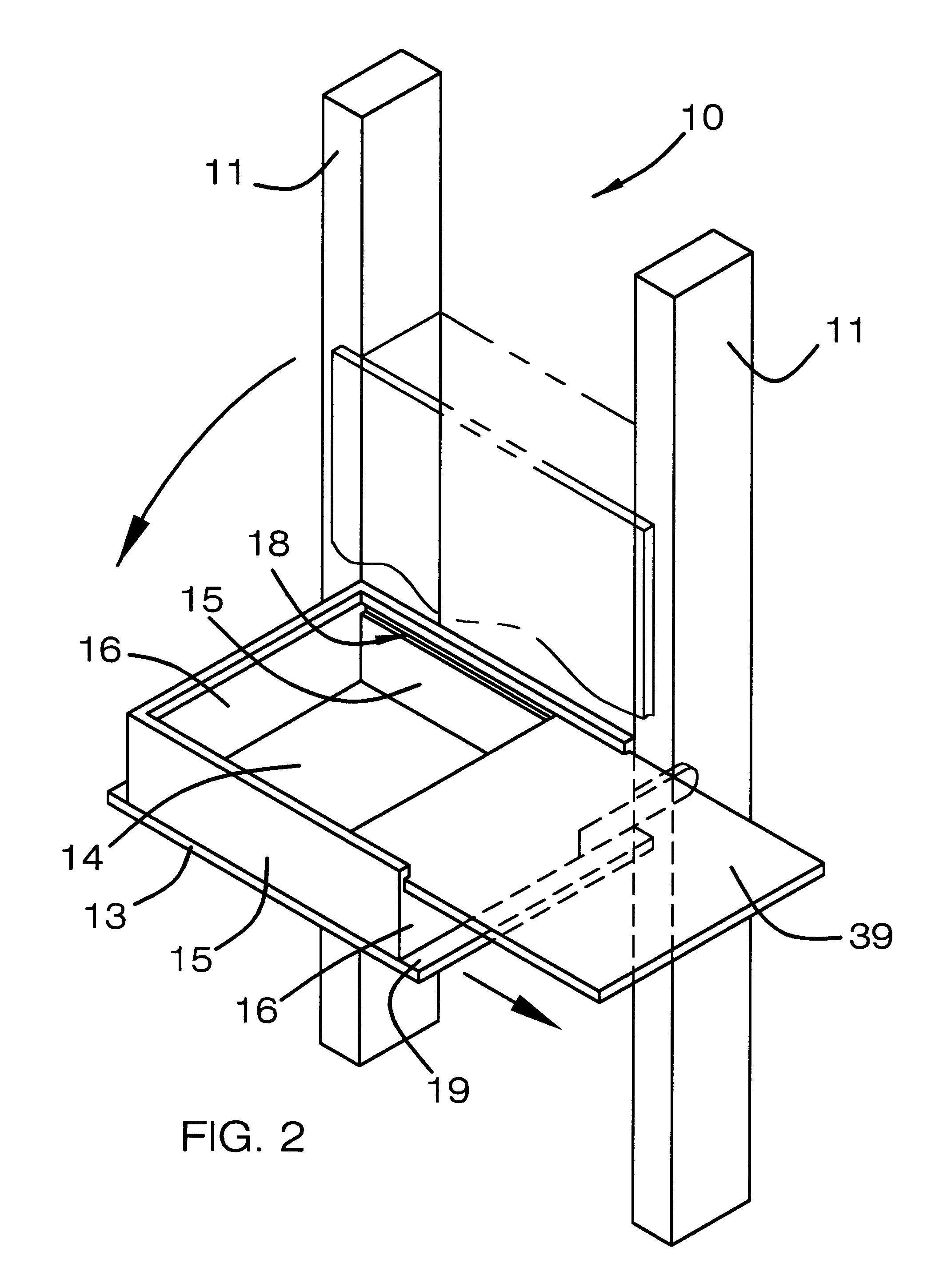 Stud-supported storage assembly