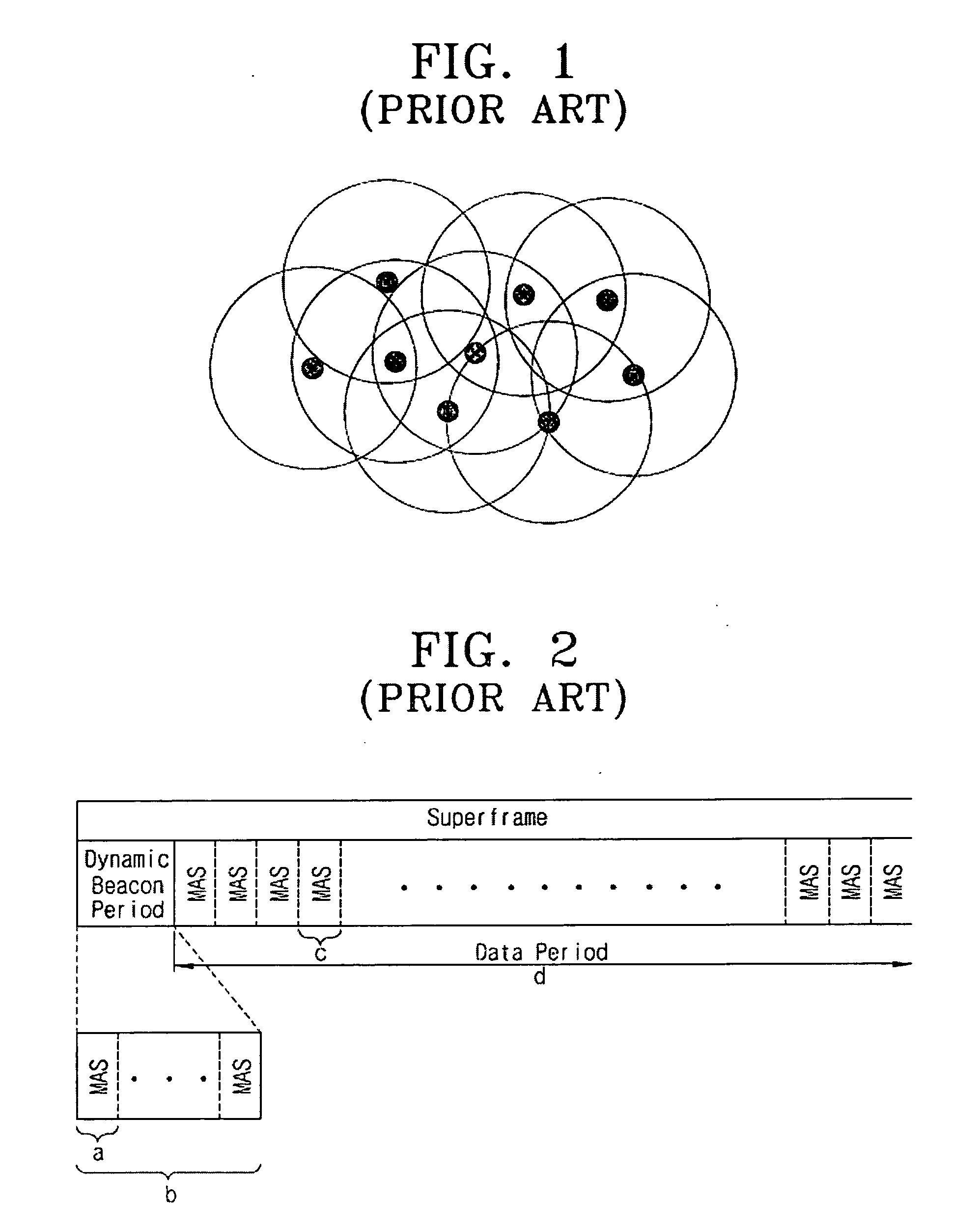 System for dynamically shifting beacons in distributed wireless network and method thereof