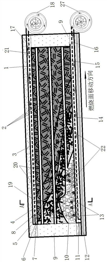 Coal seam advanced fracturing C-shaped furnace method for strengthening the chemical reaction of underground coal gasification