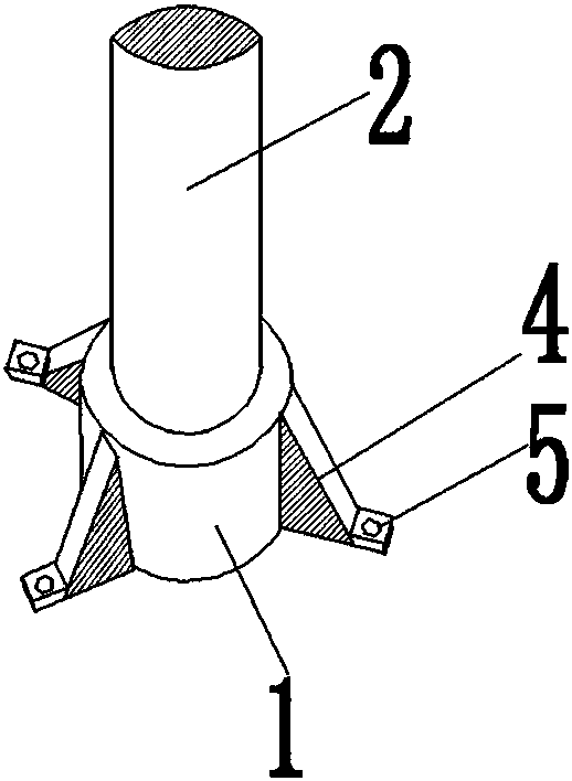 Small electric power transmission support with bird repelling device