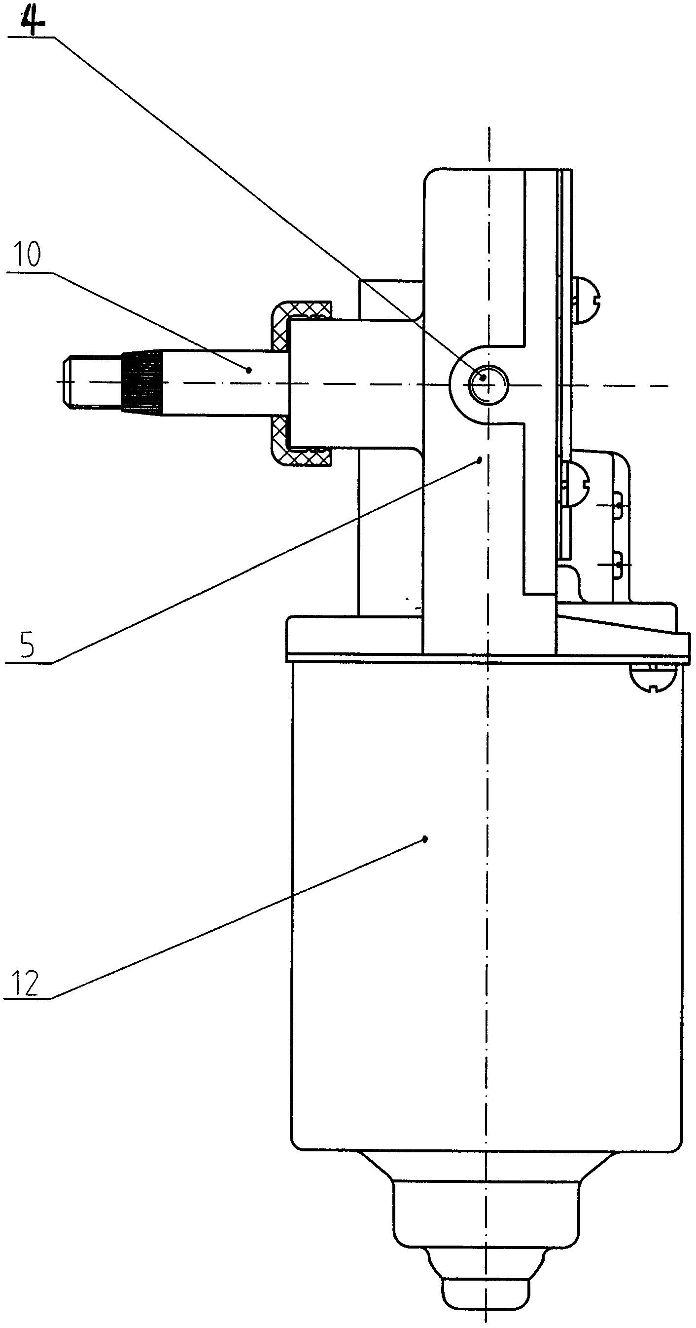 Wiper motor free of lateral swing