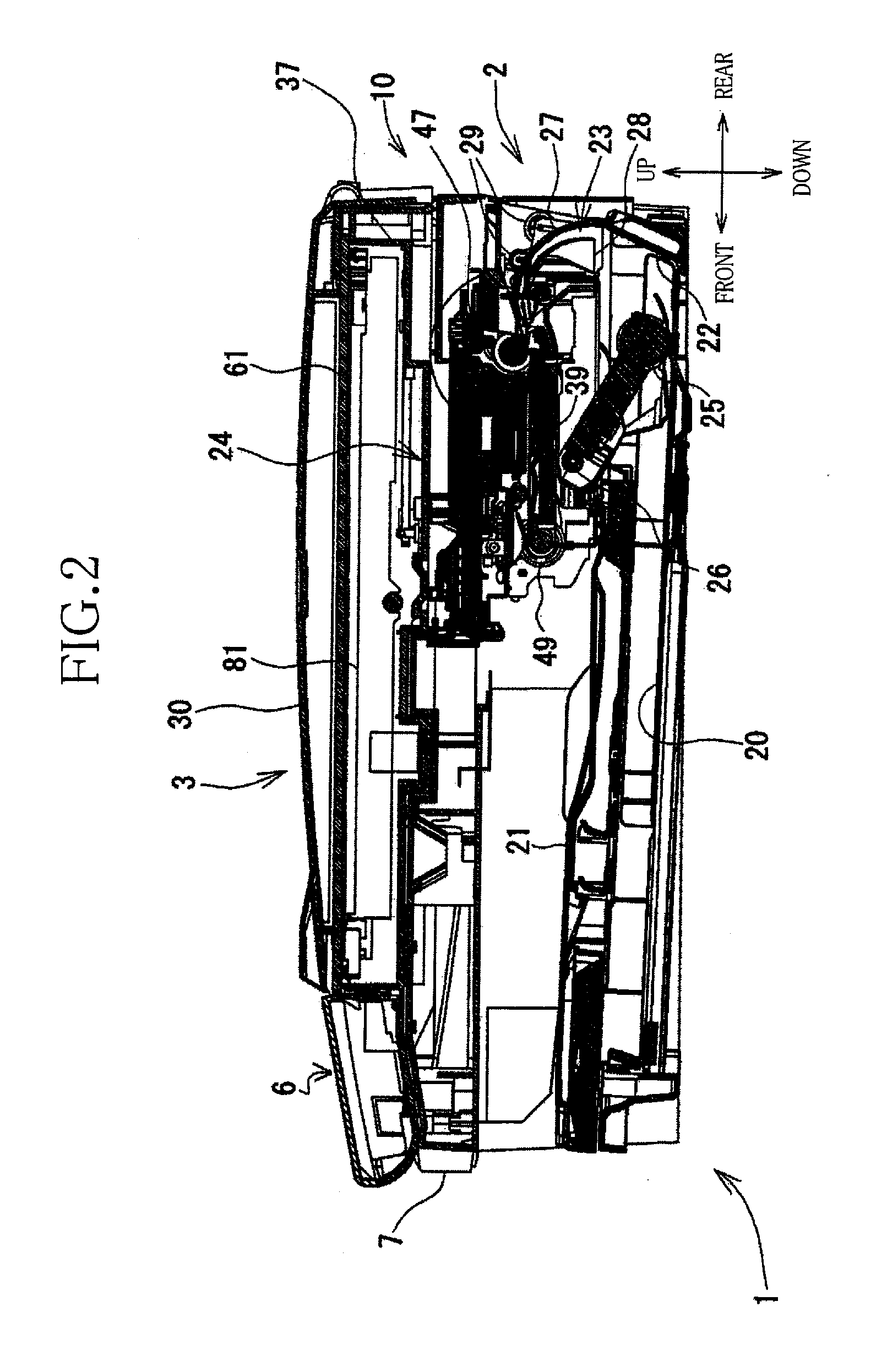 Opening and closing assembly, and multifunction device including the assembly